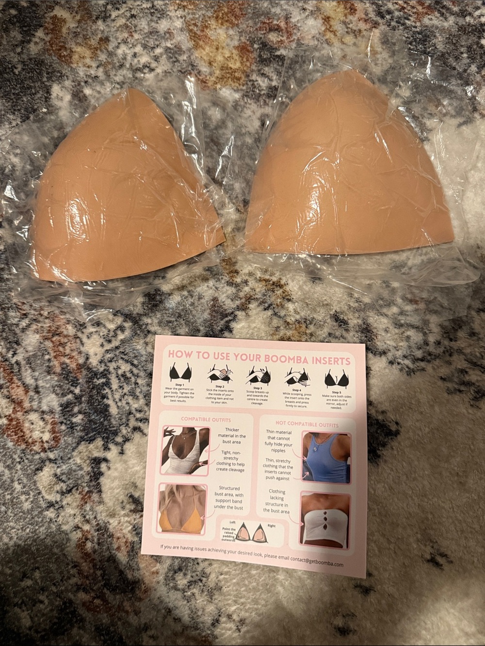 Nude Silicone Bra Inserts - Lift & Shape